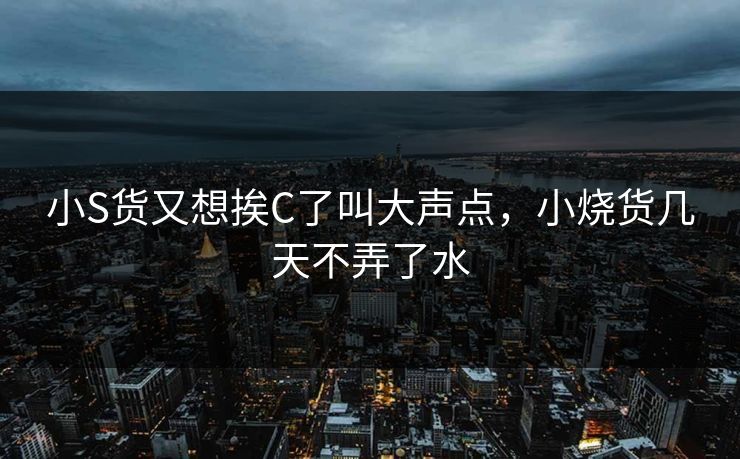 小S货又想挨C了叫大声点,小烧货几天不弄了水 小S货又想挨C了叫大声点,小烧货几天不弄了水