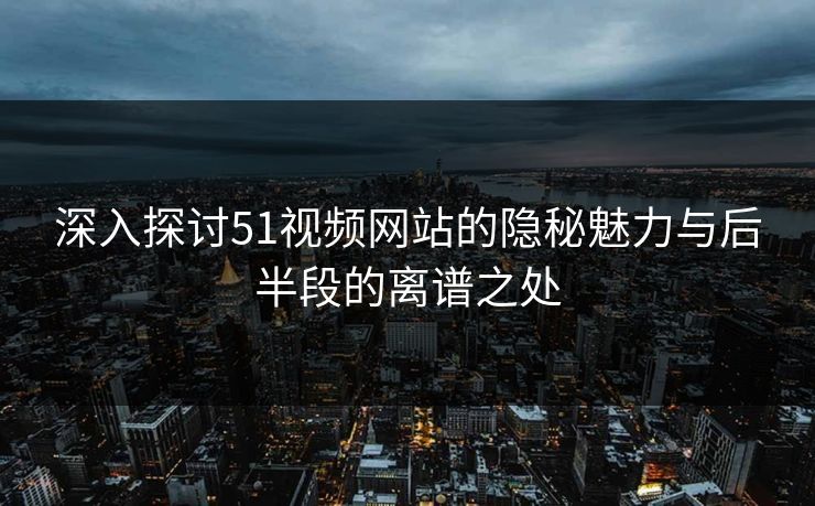 深入探讨51视频网站的隐秘魅力与后半段的离谱之处